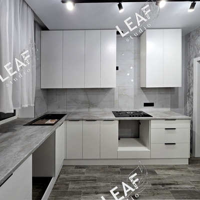 Кухонный гарнитур угловой (вид 3) Кухонный гарнитур угловой (фото, вид 3)